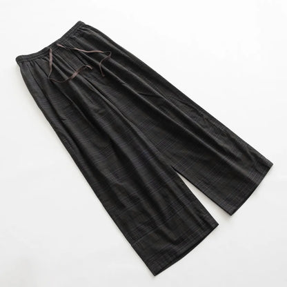nakedgauge MADRAS CHECK WIDE EASY PANTS
