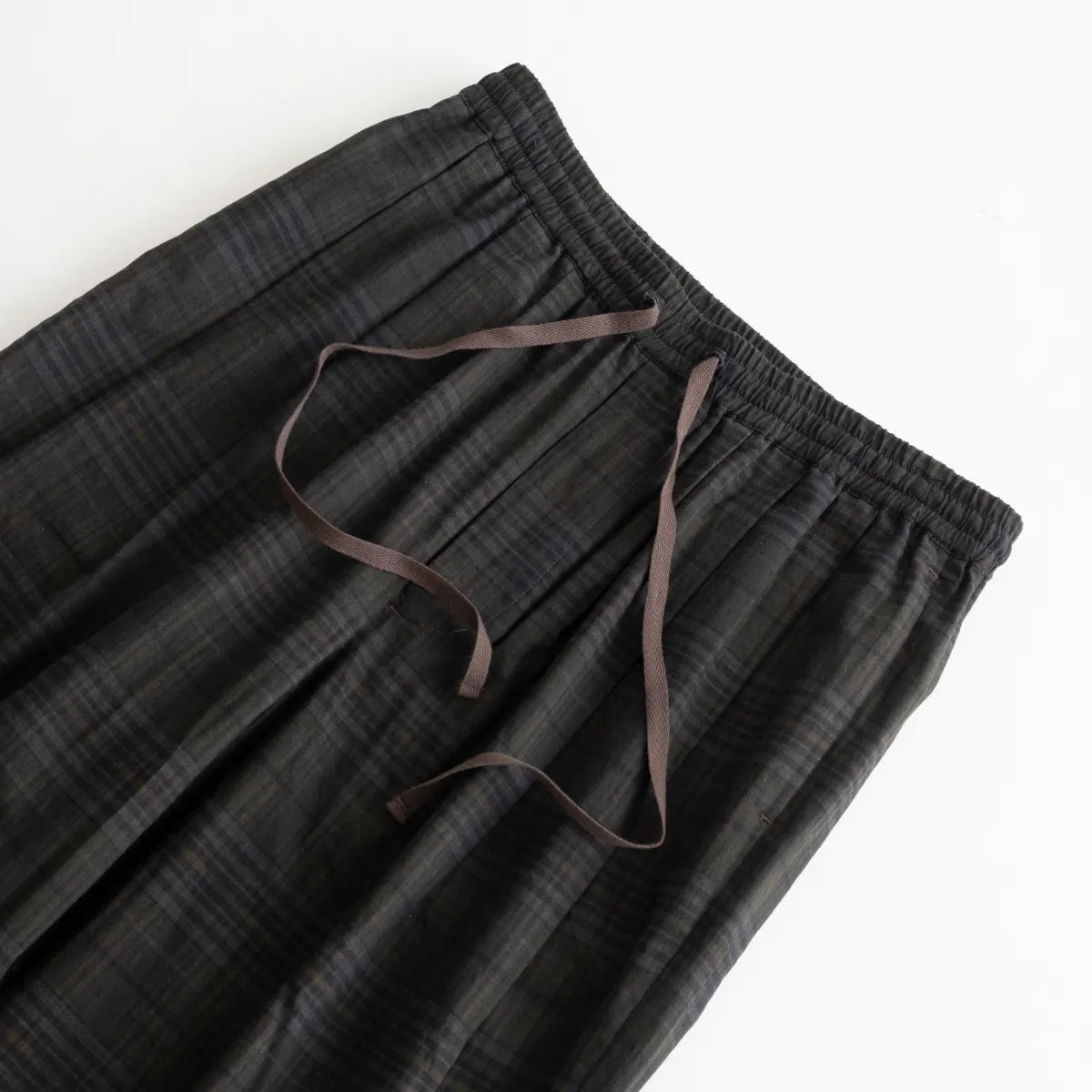 nakedgauge MADRAS CHECK WIDE EASY PANTS