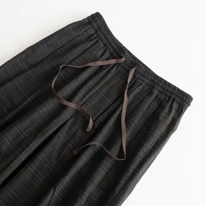 nakedgauge MADRAS CHECK WIDE EASY PANTS