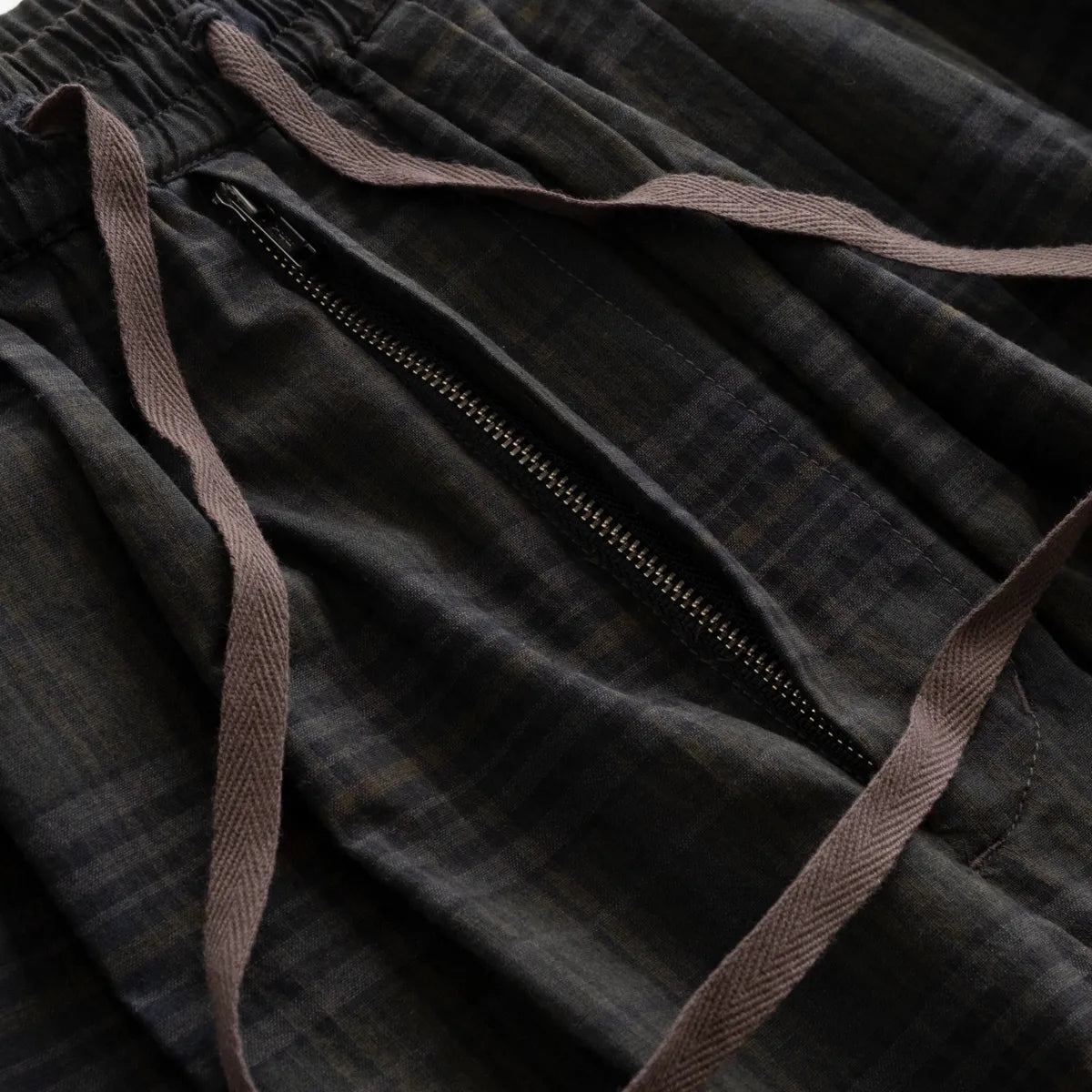 nakedgauge MADRAS CHECK WIDE EASY PANTS