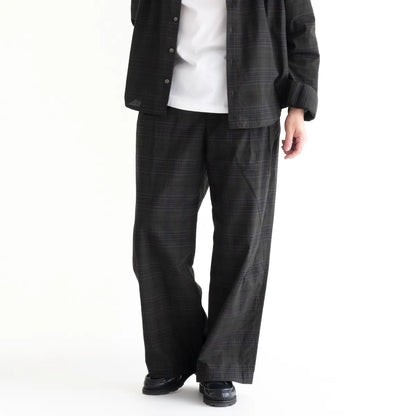 nakedgauge MADRAS CHECK WIDE EASY PANTS