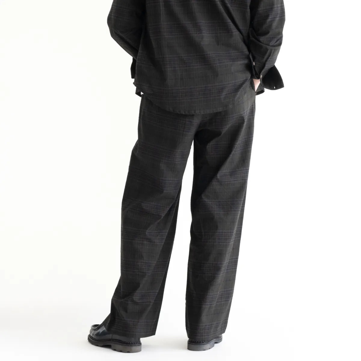 nakedgauge MADRAS CHECK WIDE EASY PANTS
