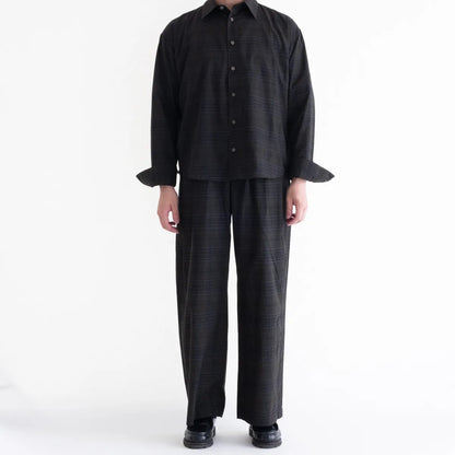 nakedgauge MADRAS CHECK WIDE EASY PANTS