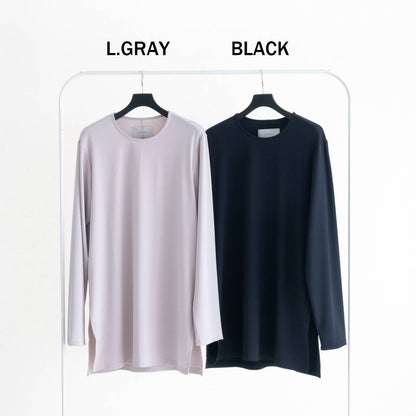 アクア リブ ベース レイヤー ロング Tシャツ（2色）｜prasthana