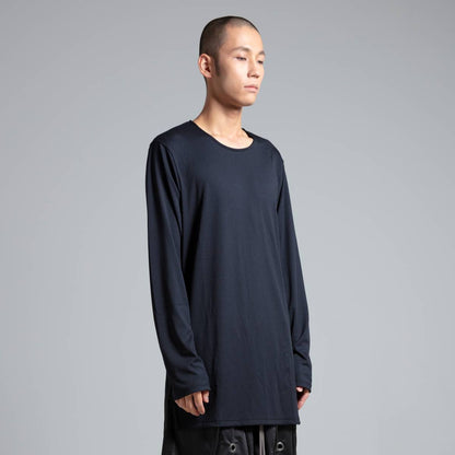 アクア リブ ベース レイヤー ロング Tシャツ（2色）｜prasthana