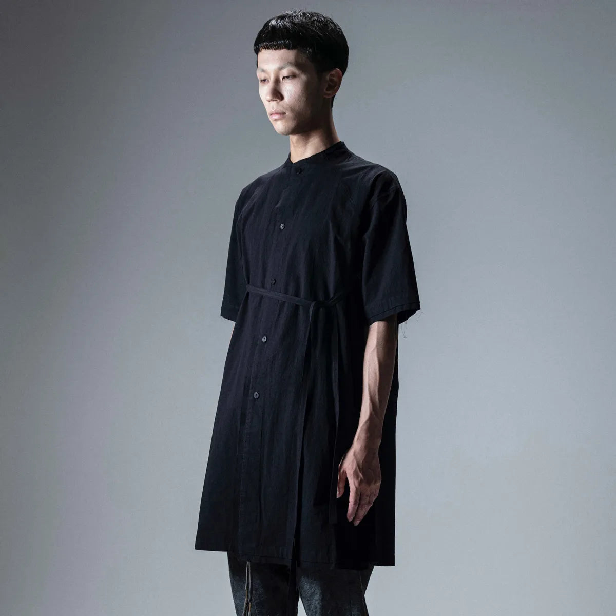 prasthana strings raw edge s/s shirt