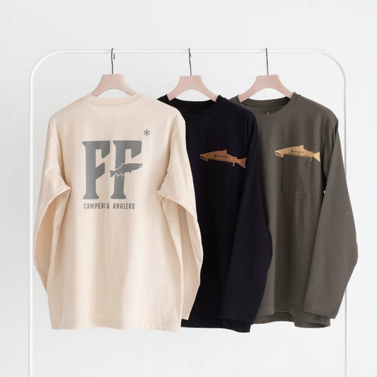 トラウト ポケット ロング スリーブ Tシャツ（3色）｜Snow Peak