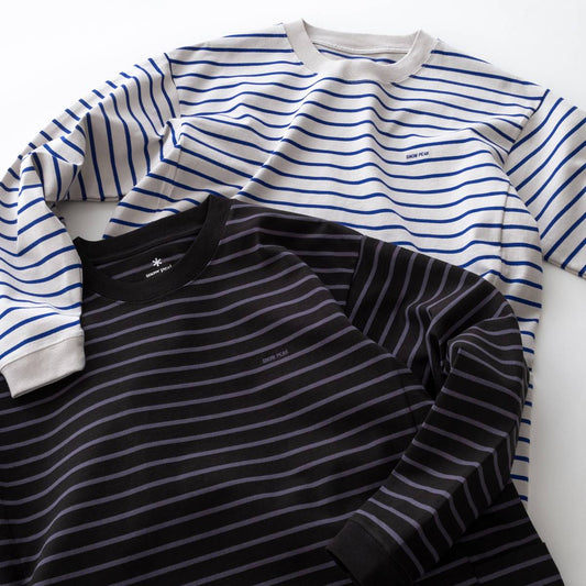 ヘビー コットン ボーダー ロング スリーブ Tシャツ（2色）｜Snow Peak