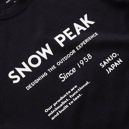 Snow Peak SP Typography T-Shirt（3色）