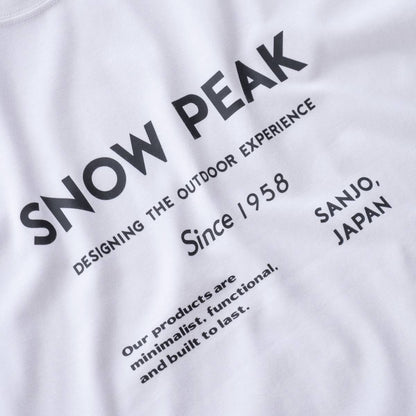 Snow Peak SP Typography T-Shirt（3色）