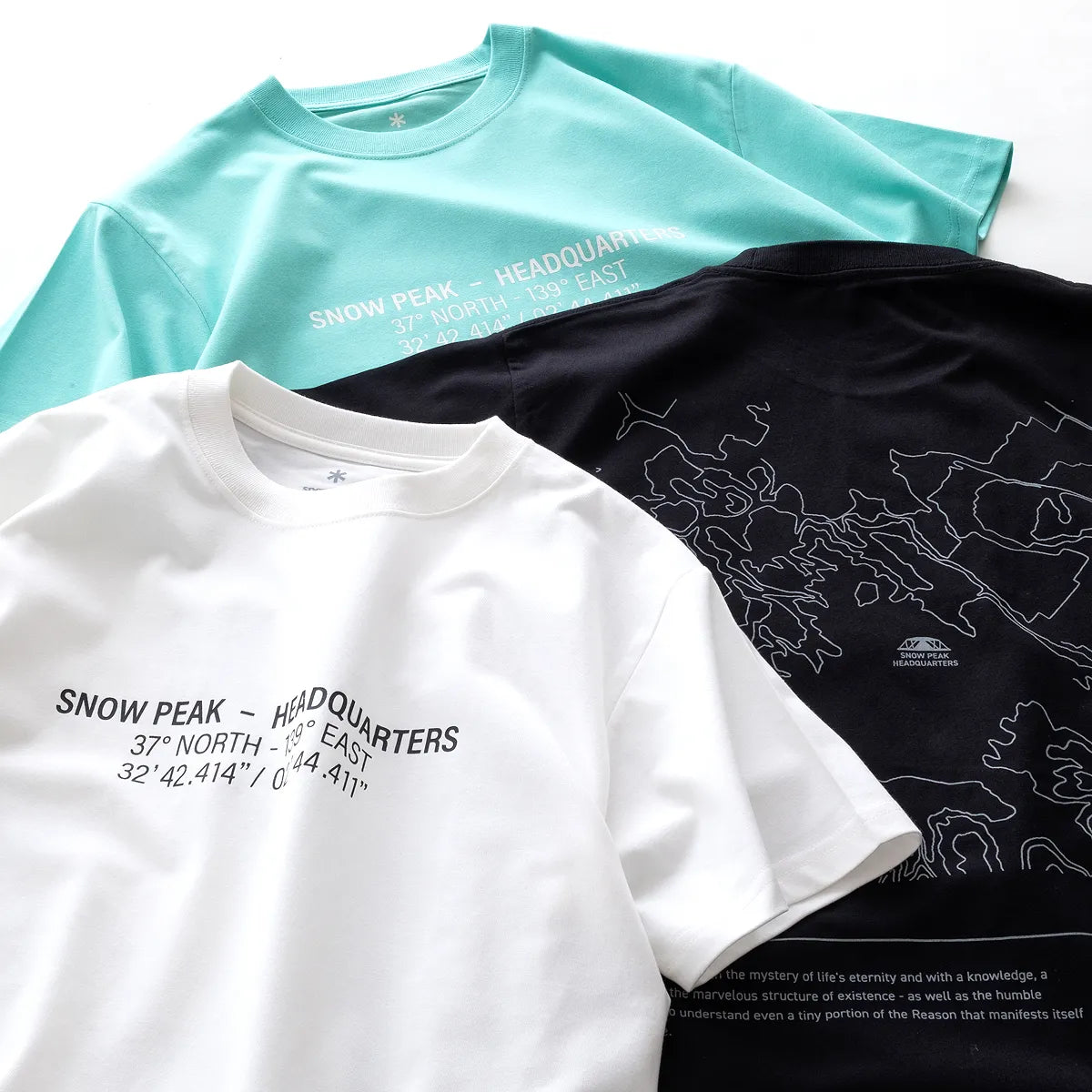Snow Peak HQ Topographic Map T-Shirt（3色）