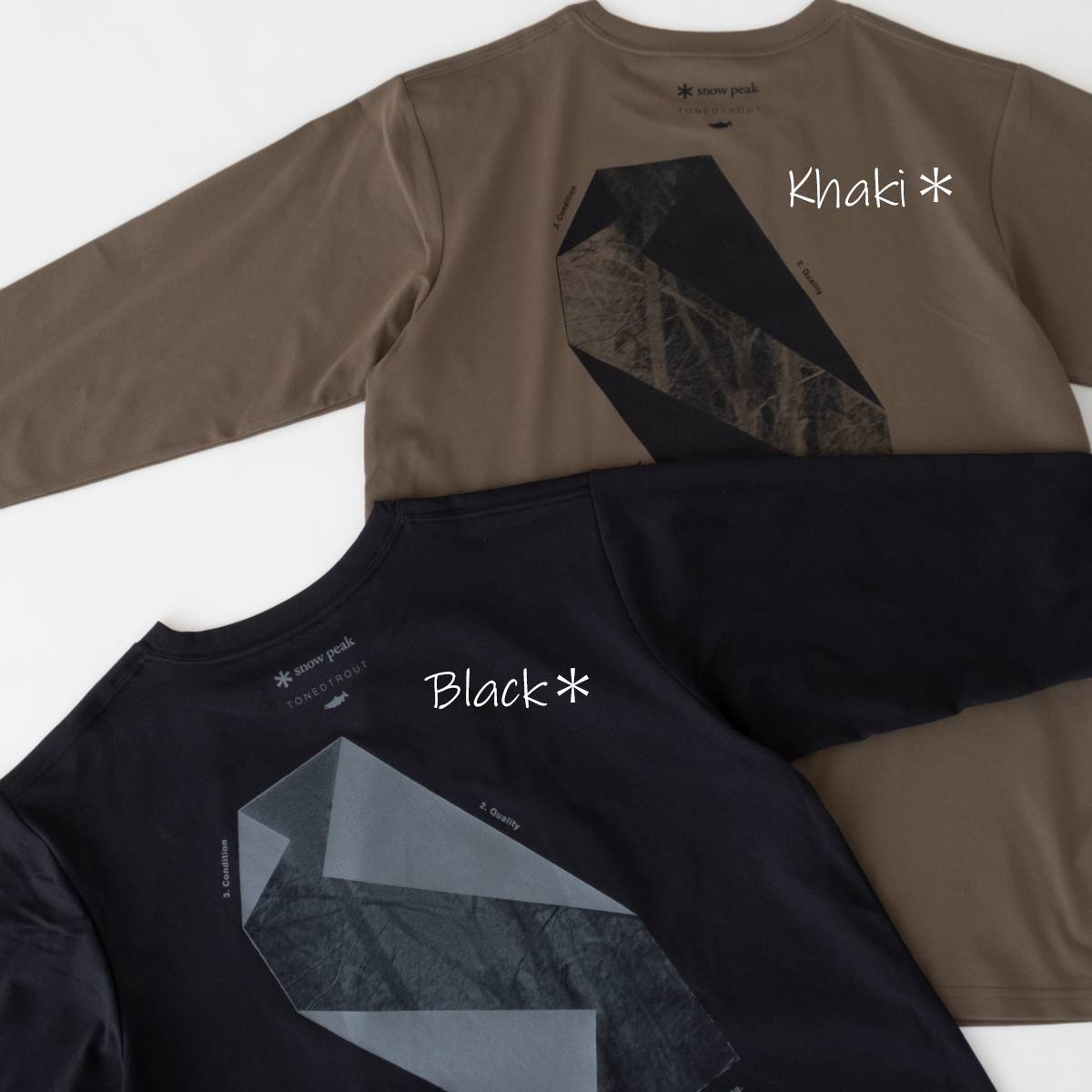 トーンドトラウト コラボ フォト ロング スリーブ Tシャツ（2色）｜Snow Peak