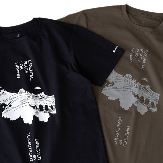 トーンドトラウト コラボ スイミング フィッシュ Tシャツ（2色）｜Snow Peak