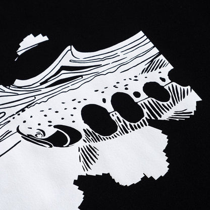トーンドトラウト コラボ スイミング フィッシュ Tシャツ（2色）｜Snow Peak