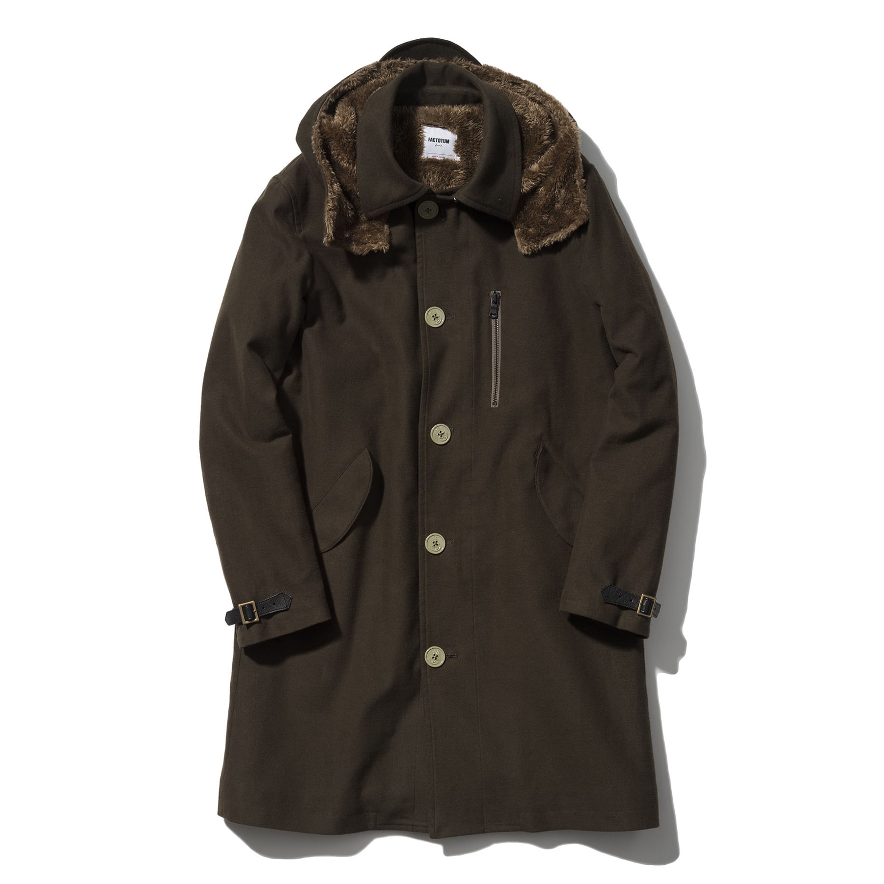 FACTOTUM モールスキンストレッチ アラスカンコート(KHAKI) | FACTOTUM