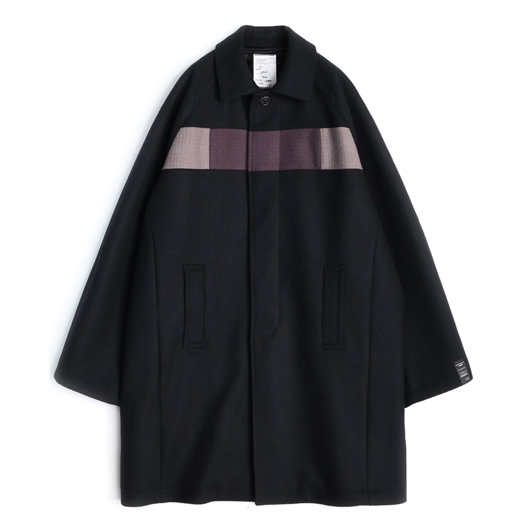 SHAREEF CASHMERE MELTON SOUTIEN COLLAR COAT(Black)