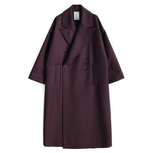 SHAREEF W FACE MELTON BIG COAT(Brown) | SHAREEF (シャリーフ