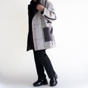 IRENISA reversible stand calla half coat | labiela.com