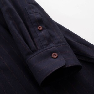 IRENISA MIDDLE LENGTH SHIRT(NAVY STRIPE) | IRENISA (イレニサ