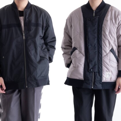 RICEMAN REVERSIBLE QUILTED JACKET BLACK/OLIVE Blouson outer