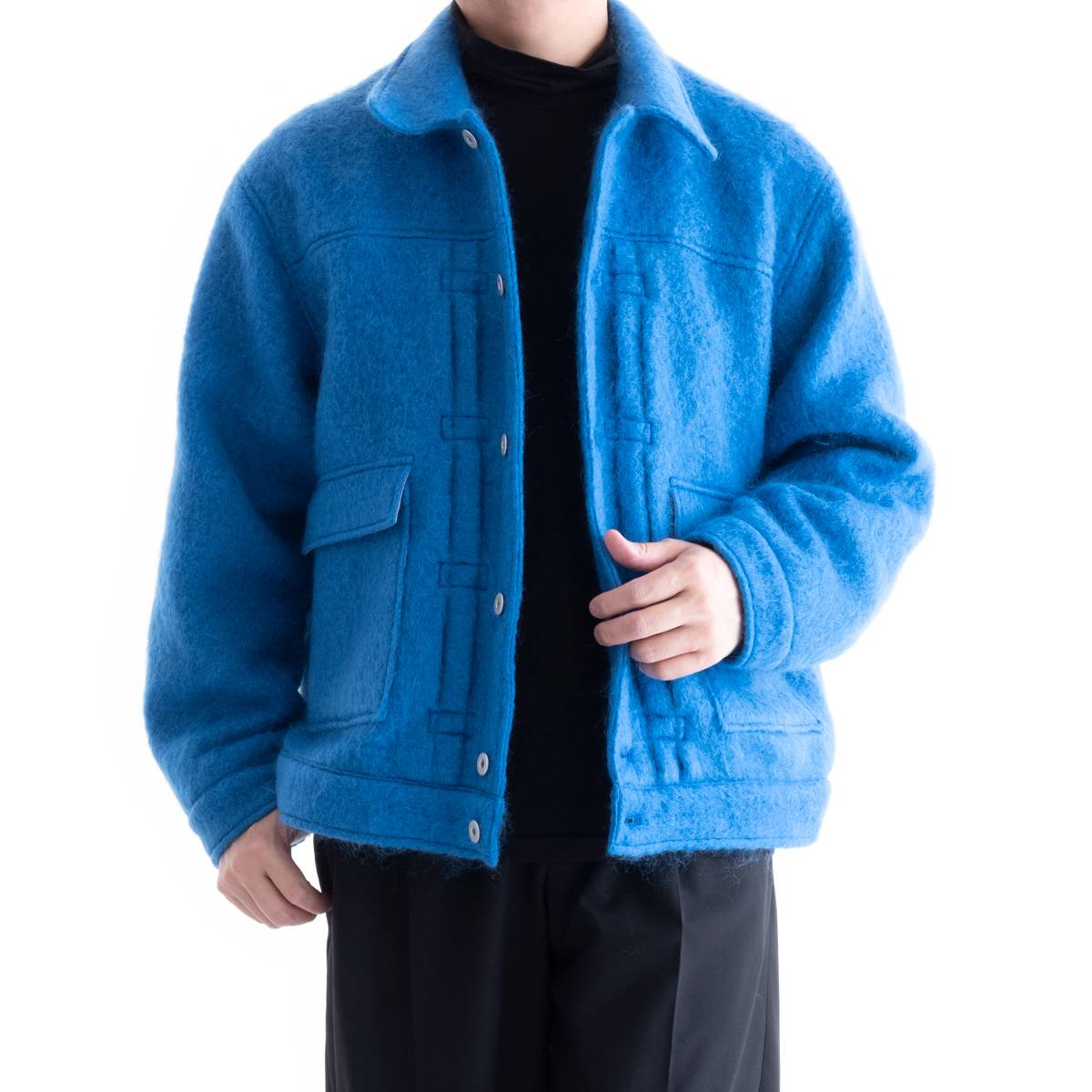 DISCOVERED MOHAIR SHAGGY 2ND G BLOUSON(BLUE) | DISCOVERED