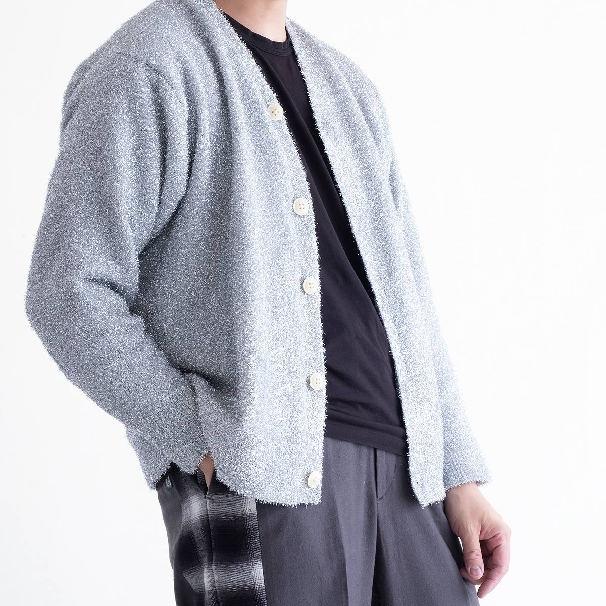DISCOVERED SUPER STAR KNIT CARDIGAN(SILVER)