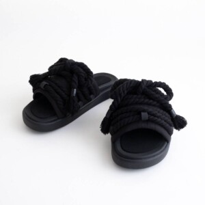 FOOT INDUSTRY ROPE SLIPPER(BLACK) | FOOT INDUSTRY (フット 