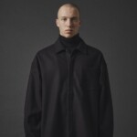 Lownn カシミヤウール　シャツジャケット ローン ジャケット ブラック ウールカシミヤ混 QUILTED SHIRT COAT